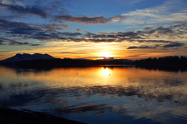 Chiemgau - Sonnenuntergang am Chiemsee