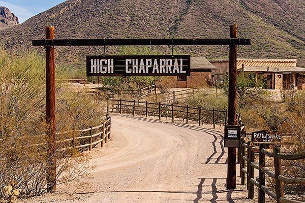 Arizona - Zufahrt High Chaparral in den Old Tucson Studios