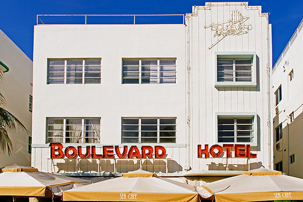 Florida - Miami, Boulevard Hotel in South Beach Art Déco Viertel