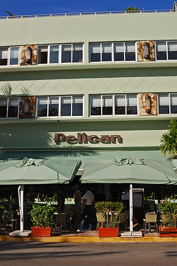 Florida - Miami, Pelican in South Beach Art Déco Viertel