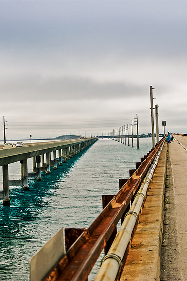 Florida - Overseas Highway alte und neue Strasse